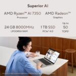 ASUS Zenbook S16,16" Touch Screen,3K OLED,AMD Ryzen AI 7 Octa Core 350,Copilot+ AI PC(24GB/1TB/AMD Radeon iGPU/Windows 11/M365 Basic(1Year)*/Office Home 2024/Scandinavian White/1.5 Kg) - Image 2