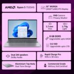 Lenovo ThinkBook 16 AMD Ryzen 5 7535HS (8GB RAM/512GB SSD/Win 11 Home/Office 2024/Backlit Keyboard/Fingerprint) 16" WUXGA IPS 300 Nits Thin & Light Laptop/1Y Warranty/Aluminium Top/1.7kg. - Image 9
