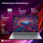 Lenovo ThinkBook 16 AMD Ryzen 5 7535HS (8GB RAM/512GB SSD/Win 11 Home/Office 2024/Backlit Keyboard/Fingerprint) 16" WUXGA IPS 300 Nits Thin & Light Laptop/1Y Warranty/Aluminium Top/1.7kg. - Image 8