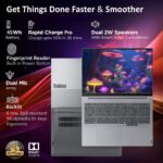 Lenovo ThinkBook 16 AMD Ryzen 5 7535HS (8GB RAM/512GB SSD/Win 11 Home/Office 2024/Backlit Keyboard/Fingerprint) 16" WUXGA IPS 300 Nits Thin & Light Laptop/1Y Warranty/Aluminium Top/1.7kg. - Image 7