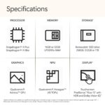 Microsoft New Surface Laptop (7th Edition) - Windows 11 Home Copilot + PC - 15” LCD PixelSense Touchscreen - Qualcomm Snapdragon X Elite (12 Core) - 16GB RAM - 1TB SSD - Graphite - ZYT-00048 - Image 2