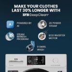 IFB 6 Kg 5 Star, DeepClean® Technology, AI Powered, Fully Automatic Front Load Washing Machine PowerSteam®, (DIVA GXN 6010 CMS, Steam Refresh, Inbuilt Heater, 9 Swirl, Eco Inverter,Grey) - Image 3
