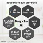 Samsung 9 kg, 5 star, AI EcoBubble, Super Speed, Wi-Fi, Digital Inverter,  Fully-Automatic Hygiene Steam with Inbuilt Heater,  Front Load Washing Machine - Image 6