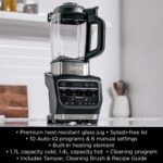Ninja Foodi Blender & Soup Maker, 10 Auto-iQ Programs, 1.7L Glass Jug, Hot & Cold Blender, Built-In Heating Element, Tamper, Cleaning Program & Brush, 1000W, Black - Image 8