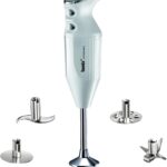 Bamix 1023.004 MAXX Stick Blender Set with multi-purpose, Meat and vegetable stainless steel blade, Whisk, Beater, 350 Watts, 2 Speeds, White