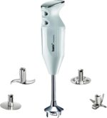Bamix 1023.004 MAXX Stick Blender Set with multi-purpose, Meat and vegetable stainless steel blade, Whisk, Beater, 350 Watts, 2 Speeds, White