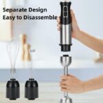 Hand Blender, 1000W Portable 4 in 1  21-Speed, 800ml Chopper Food Processor, 600ml Beaker Multifunctional for Smoothies, Baby Food, Sauces - Image 8