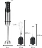 Hand Blender, 1000W Portable 4 in 1  21-Speed, 800ml Chopper Food Processor, 600ml Beaker Multifunctional for Smoothies, Baby Food, Sauces - Image 5
