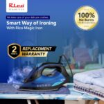 Rico 2200 Watts Japanese Technology Steam Iron with Spray | Press Iron Clothing with 2 Ways Auto Shut-Off | No Burn Guaranteed | 2 Year Replacement Warranty SI2110 - Image 7