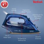 Tefal Maestro Plus Steam Iron | 2200W | XL Ceramic Soleplate | Anti-Calc | 120g/min Boost | 35g/min Continuous Steam | No.1 Ironing Brand in Europe | Blue | 2-Year Warranty - Image 8