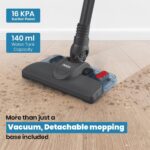Inalsa Vacuum Cleaner with Mop for Floor Cleaning | 800 W Motor with Strong 16 KPA Suction |  | Handheld Vacuum Cleaner for Home Electric Mop | 5 Level Efficient Filtration (Ozoy Mop Plus),Black - Image 6