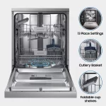 Samsung 13 Place Settings Intensive Wash Dishwasher,/TL (Stainless Steel) DW60M6043FS, Silver - Image 13
