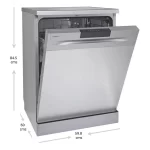 Elica Dishwasher  Free Standing WQP 12 7605V SS with 12 Place Settings - Image 3