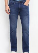 Men Blue Slim Fit Mid Wash Allensolly Jeans - Image 2