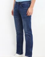 Men Blue Slim Fit Mid Wash Allensolly Jeans - Image 7
