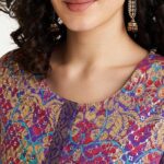 Women Voile Straight Printed Kurta Slim Pant Suit Set