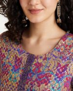 Women Voile Straight Printed Kurta Slim Pant Suit Set