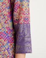 Women Voile Straight Printed Kurta Slim Pant Suit Set - Image 5