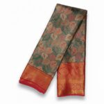 Tissue Silk Saree Royal Rani Pink unique floral pattern