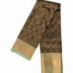 Kanchipuram Tissue Silk Saree jacquard pattern and wide zari border