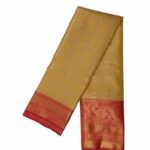 Kanchipuram Tissue Silk Saree red border zari work and rich silk fabric