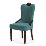 Dining Chairs,Hand-Carved Details, Soild Wood Velvet High Wingback Quilted Design,Nail Heads,Comfy Accent Chairs for Living Room,Bedroom,Small Spaces (Sea Green, Set of 2) - Image 6