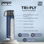 Steel Flask | Tri-Ply Vacuum Insulated Hot & Cold Bottle | With Cup Cap | Pexpo Ferrero Thermo - Image 10