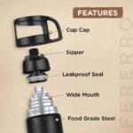 Steel Flask | Tri-Ply Vacuum Insulated Hot & Cold Bottle | With Cup Cap | Pexpo Ferrero Thermo - Image 11