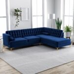 Sofa Set for Living Room, 6 Seater Hector Six Seater Sofa with Lounger L Shape. (Blue_RHS) - Image 4