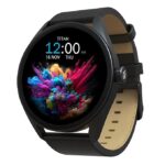 Titan Crest 1.43” AMOLED Smart Watch for Productivity with BT Calling, AI Morning Briefs, Functional Crown, Health Tracking, Aluminium Body, 100+ Sports Modes, Smartwatch  Black