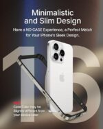 RAEGR Phone Case | Anodized Aluminum Bumper | Supports Mag-Safe Wireless Charging | Edge Armor Protective Minimal Case Compatible with iPhone 16 Pro (6.3-Inch) - Image 3