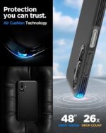 Samsung Galaxy M36 5G Case, Spigen Essential Sand Blast for Galaxy F36 5G Back Cover (2025) - Matte Black - Image 4