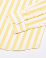 Luxline Yellow with White Stripe Giza Cotton Shirt - Image 2