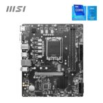 MSI PRO H610M-E DDR4 Motherboard, Micro-ATX - Supports 14th/13th/12th Gen Intel Core Processors, LGA 1700-2 x DIMMs (3200MHz), 1x PCIe 4.0 x16 Slot, 1 x M.2 Gen3, USB 3.2 Gen1, 1G LAN, HDMI 1.4 & VGA - Image 2