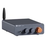Fosi Audio BT20A Pro Bluetooth 5.0 Home Audio Outdoor Stereo Receiver, Amplifier, 300W x2 Wireless Amp, TPA3255 2 Channel Mini Class D Integrated with Bass Treble Control for Passive Speakers