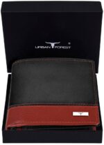 Leather Wallet for Men/URBAN FOREST Seattle Black/Red - Image 7