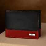 Leather Wallet for Men/URBAN FOREST Seattle Black/Red - Image 4