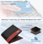Leather Wallet for Men/URBAN FOREST Seattle Black/Red - Image 2
