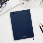 Notebook Diary with Elastic Lock For Office and Personal Daily Planner I Blue PU Leather Customised Name Printed I A5 Personalised Journal Diary I 21x14 Cm I Undated 192 Ruled Pages - Image 3
