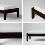 Sheesham Wood Single Size Bed Without Storage Solid Wood Cot Palang Wooden Bed for Bedroom Home Living Room (Walnut) (188x97x38cm)(Suggested Matters Size 72x36inch) - Image 3