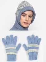 AMOLDO Women's Soft Knitted Winter Warm Woolen Cap with Woolen Lovely Muffler|Fur Cap with Muffler - Image 2