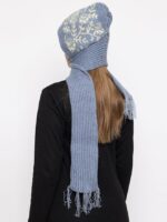 AMOLDO Women's Soft Knitted Winter Warm Woolen Cap with Woolen Lovely Muffler|Fur Cap with Muffler - Image 4