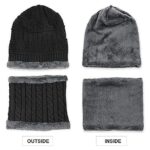 Kandid Wool Beanie Cap & Muffler Set for Men & Women  Soft Woolen Winter Cap & Muffler  Warm Beanie for Men  Black Wool Cap & Muffler for Winter  Unisex Cap & Scarf for Gym, Casual & Outdoor Use - Image 5