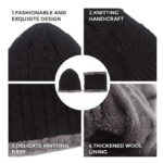 Kandid Wool Beanie Cap & Muffler Set for Men & Women  Soft Woolen Winter Cap & Muffler  Warm Beanie for Men  Black Wool Cap & Muffler for Winter  Unisex Cap & Scarf for Gym, Casual & Outdoor Use - Image 3