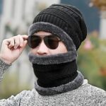 Kandid Wool Beanie Cap & Muffler Set for Men & Women  Soft Woolen Winter Cap & Muffler  Warm Beanie for Men  Black Wool Cap & Muffler for Winter  Unisex Cap & Scarf for Gym, Casual & Outdoor Use - Image 2