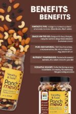 NUTRI HARVEST Panch Meva Premium Dry Fruits Mix pack, Natural Blend of Almonds, Cashews,Black and green Raisins and diced Dates| Fit for Fasting | (Re-sealable pack for freshness) 2*250 gram(500gram) - Image 6
