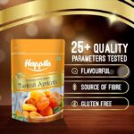 Happilo Dried Premium Turkish Apricot 200g | Healthy Snacks, Dry Fruits | Exotics Apricots Dry Fruits, Seedless Apricots, - Image 3