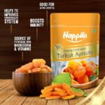 Happilo Dried Premium Turkish Apricot 200g | Healthy Snacks, Dry Fruits | Exotics Apricots Dry Fruits, Seedless Apricots, - Image 2