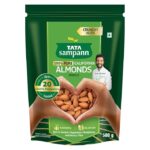 Tata Sampann Pure California Almonds/Badam Whole, 500g, Real Nuts, High in Fiber, Badam Giri, Rich in Protein, Magnesium, Phosphorus and Dietary Fibre, Nuts & Dry Fruits - Image 3