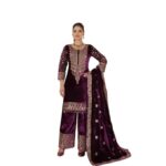 NIDHI FASHION FABRICS WOMEN'S Velvet FullStichedsalwar suit Designer SAnarkaliStitchedSuit Fully Stitched Suit for Women Dark Blue - Image 7